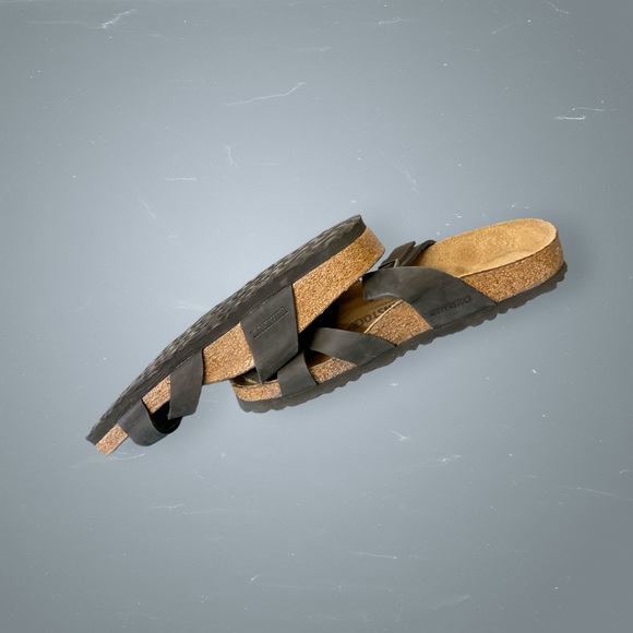 Birkenstock Women’s SZ 38 (7.5) Franca Oiled Leather Black Multi-Strap Sandals - Picture 4 of 4